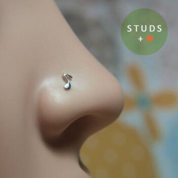 925 Italian silver (রূপা) Musical Node 1 Nosepin-L shape