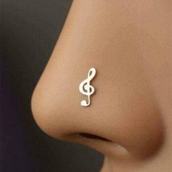 925 Italian silver (রূপা) Musical Node Nosepin-L shape