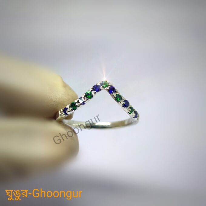 925 Sterling Silver Multi Stone Ring For Women