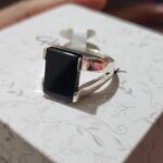 925 Sterling Silver Black Akik Men's Ring photo review