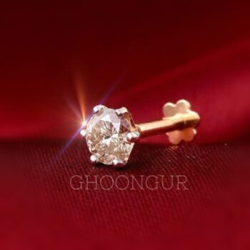 18k Gold Moissanite Diamond Nosepin