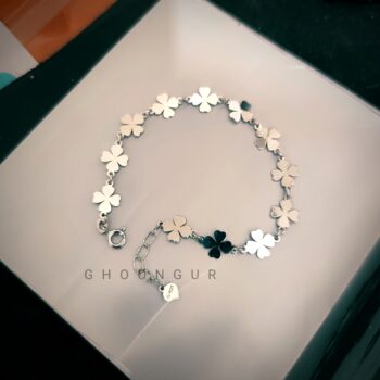 925 Italian Silver Clover Leaf Bracelet