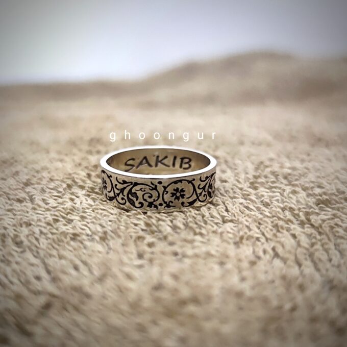 6mm Vintage Floral Custom Ring