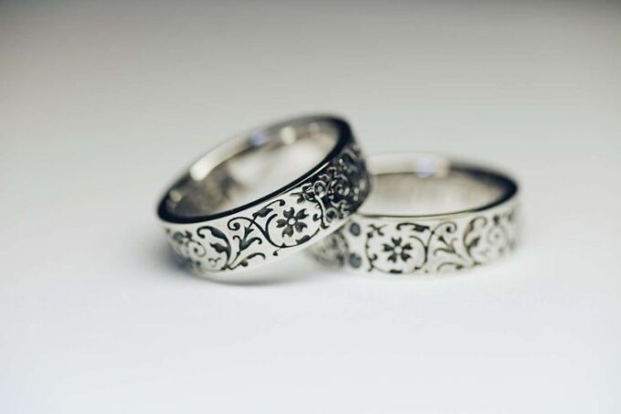 6mm Vintage Floral Custom Ring