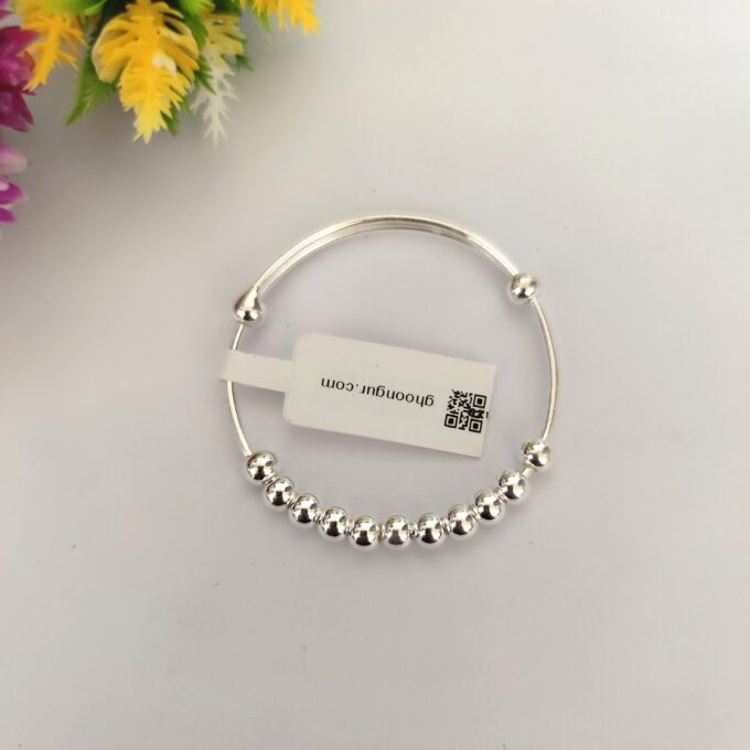Premium 24 carat Silver Baby Bangles-1piece