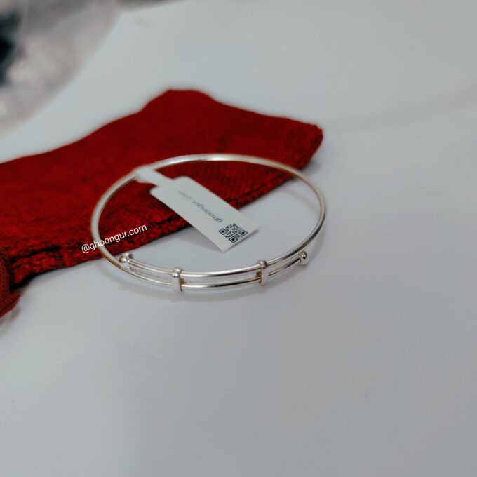 925 Sterling Silver Solid Bangle-Adjustable