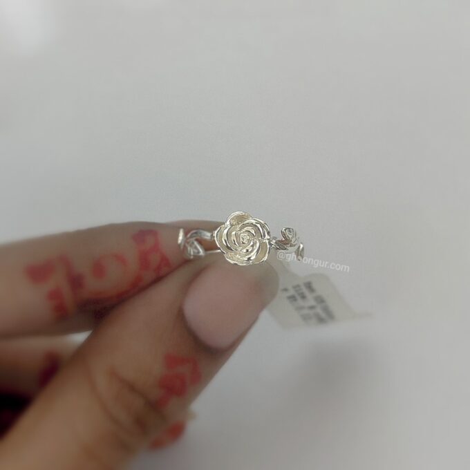 925 Italian Silver Rose Ring