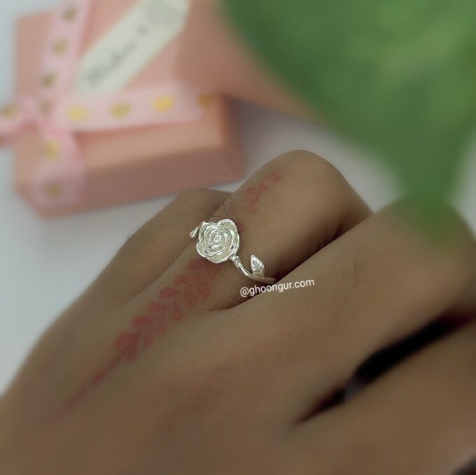 925 Italian Silver Rose Ring