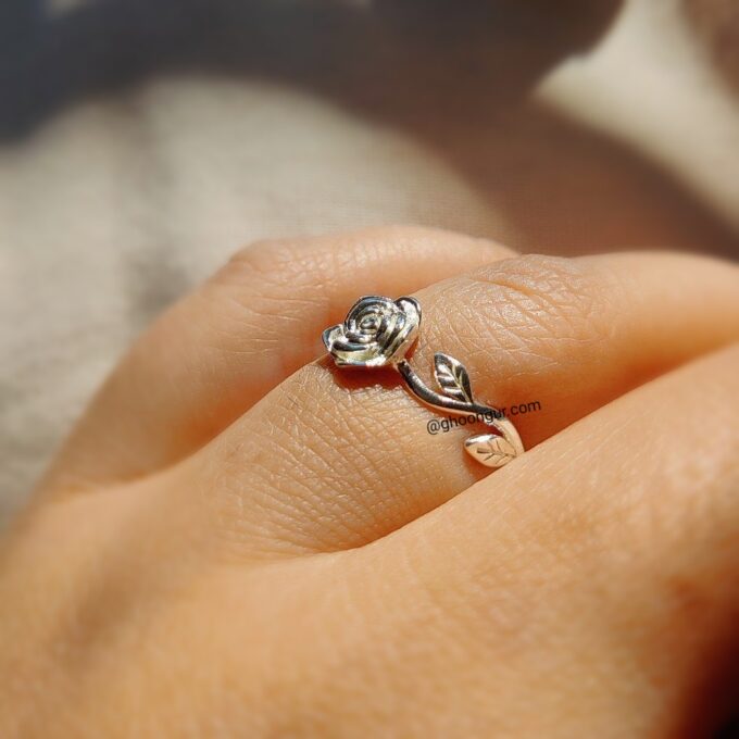 925 Italian Silver Rose Ring